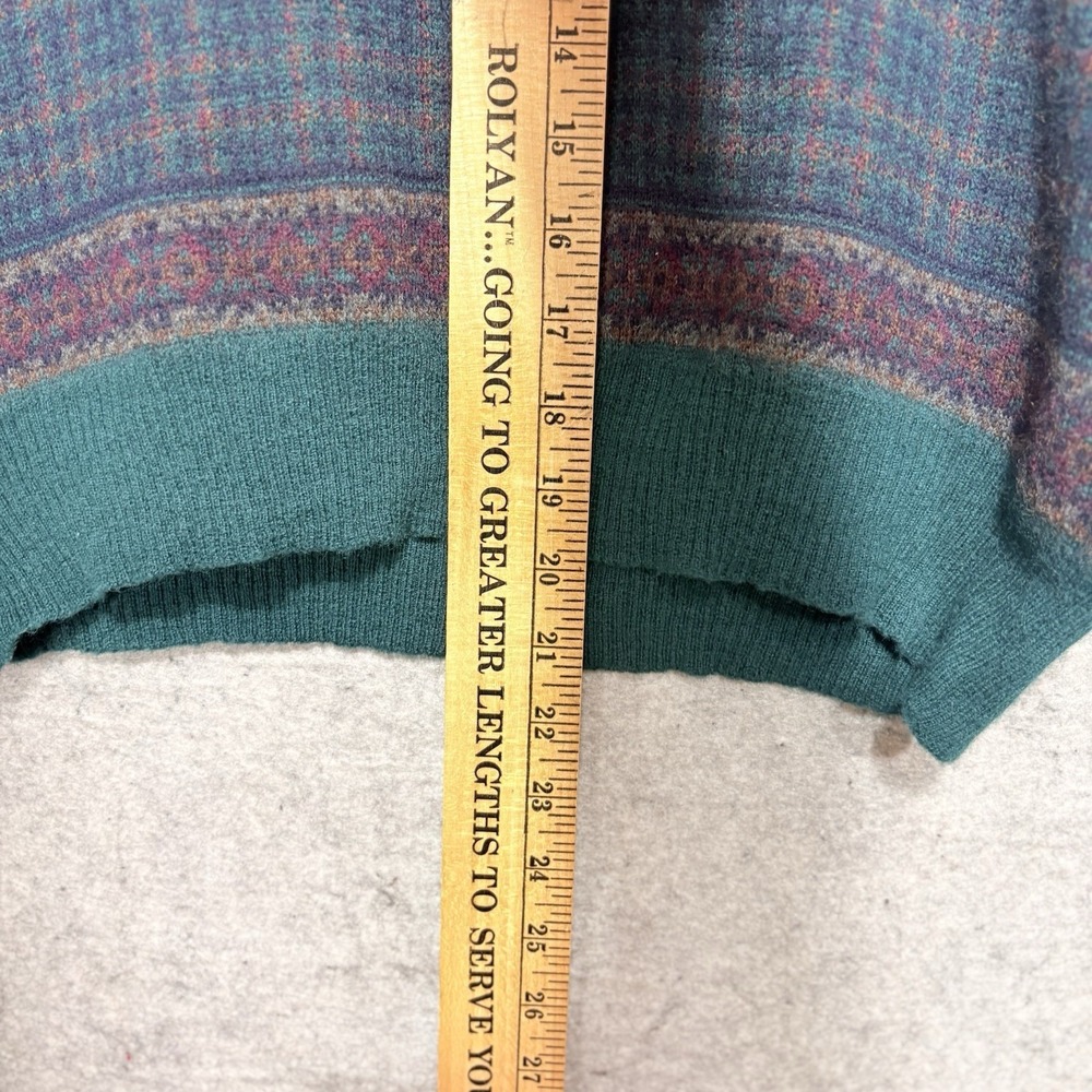 VTG Tricots St Raphael Sweater Vest L Pure New Wool Plaid Grandpa Academia - Picture 8 of 8